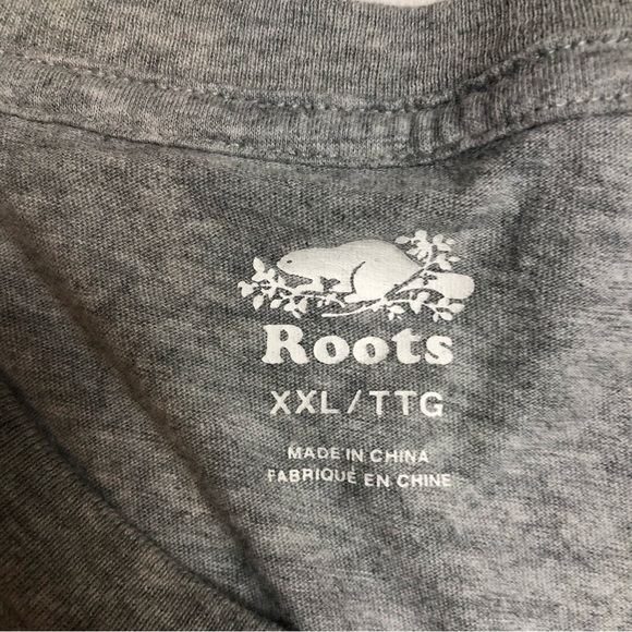 Roots Gray Mens T-shirt XXL - Picture 2 of 3